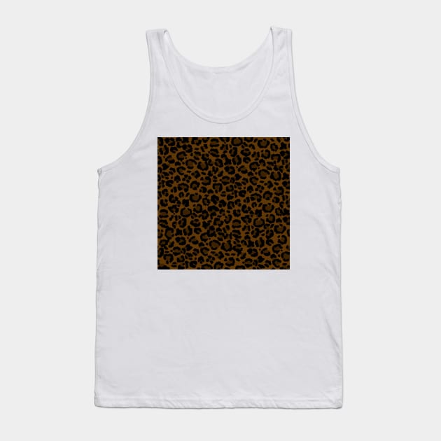 Leopard Pattern in Chocolate and Cacao Tank Top by ButterflyInTheAttic